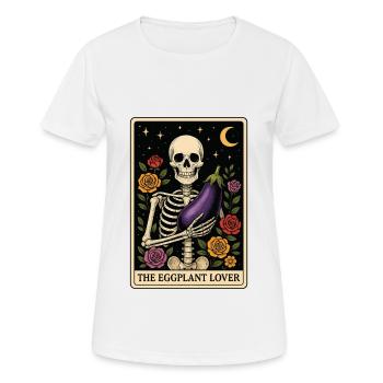Aubergine Tarot - Frauen T-Shirt atmungsaktiv - Weiß - Vorne - AI Model Female 172 dark (172cm)