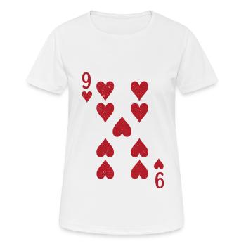 Cartes Coeur Neuf Skat Poker Doppelkopf - T-shirt respirant Femme - blanc - Devant - AI Model Female 172 dark (172cm)