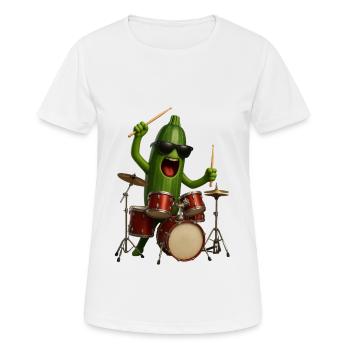 Zucchini Drums - Women's Breathable T-Shirt - white - Front - AI Model Female 172 dark (172cm)