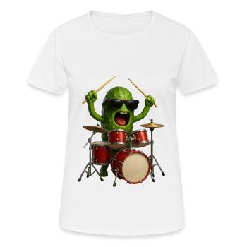 Spice Pumpkin Drums - Women's Breathable T-Shirt - white - Front - AI Model Female 172 dark (172cm)
