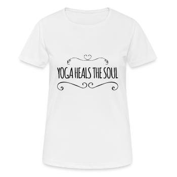 yoga lover - Women's Breathable T-Shirt - white - Front - AI Model Female 172 dark (172cm)