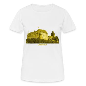 Landshut Burg Trausnitz Isar Niederbayern Berg - Frauen T-Shirt atmungsaktiv - Weiß - Vorne - AI Model Female 172 dark (172cm)