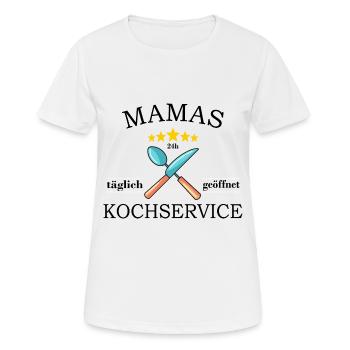 Mamans 5 étoiles service de cuisine fête des mères - T-shirt respirant Femme - blanc - Devant - AI Model Female 172 dark (172cm)