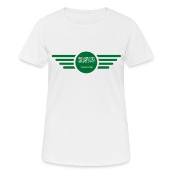 Saudi Arabien Wüstenzauber Stil Design T-Shirt - Frauen T-Shirt atmungsaktiv - Weiß - Vorne - AI Model Female 172 dark (172cm)