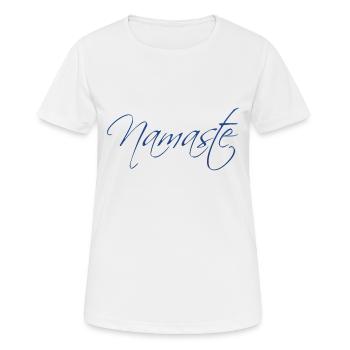 Namaste - Frauen T-Shirt atmungsaktiv - Weiß - Vorne - AI Model Female 172 dark (172cm)