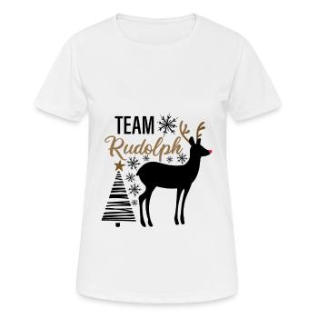 Team Rudolph - Noël - T-shirt respirant Femme - blanc - Devant - AI Model Female 172 dark (172cm)