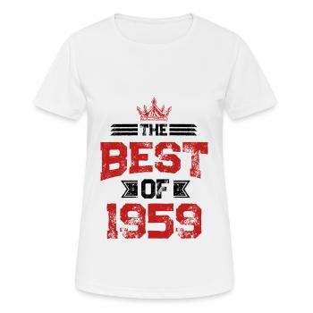 1959 best of - Frauen T-Shirt atmungsaktiv - Weiß - Vorne - AI Model Female 172 dark (172cm)