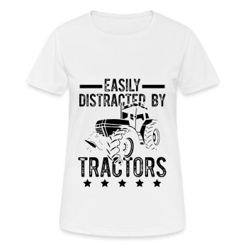 tractor farmer - Women's Breathable T-Shirt - white - Front - AI Model Female 172 dark (172cm)