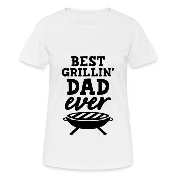 griller dad papa - Women's Breathable T-Shirt - white - Front - AI Model Female 172 dark (172cm)