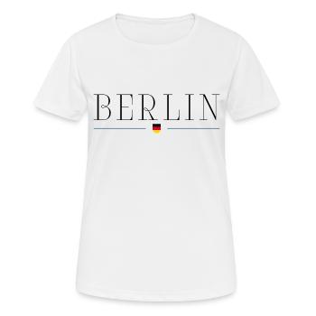 J’adore Berlin, Allemagne - T-shirt respirant Femme - blanc - Devant - AI Model Female 172 dark (172cm)