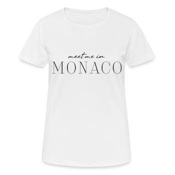Monaco Glamour T-Shirt - T-shirt respirant Femme - blanc - Devant - AI Model Female 172 dark (172cm)