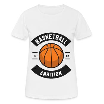 Basket Ambition Basketball Idée cadeau - T-shirt respirant Femme - blanc - Devant - AI Model Female 172 dark (172cm)