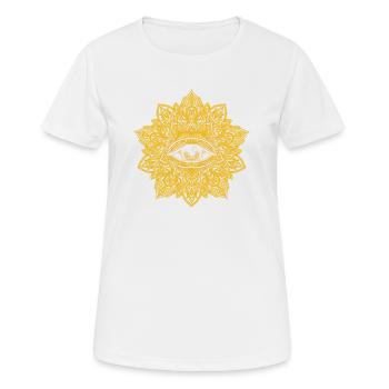 All Seeing Eye - Mandala - Women's Breathable T-Shirt - white - Front - AI Model Female 172 dark (172cm)