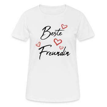 Beste Freundin - Frauen T-Shirt atmungsaktiv - Weiß - Vorne - AI Model Female 172 dark (172cm)