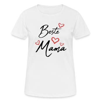 Beste Mama - Frauen T-Shirt atmungsaktiv - Weiß - Vorne - AI Model Female 172 dark (172cm)