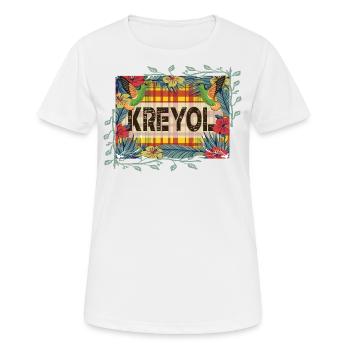 Beautiful Gift Idea KREYOL OR CREOLE style madras - Women's Breathable T-Shirt - white - Front - AI Model Female 172 dark (172cm)