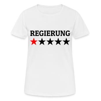 Regierung 1 Stern Bewertung - Frauen T-Shirt atmungsaktiv - Weiß - Vorne - AI Model Female 172 dark (172cm)