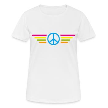 Ailes de la paix - T-shirt respirant Femme - blanc - Devant - AI Model Female 172 dark (172cm)