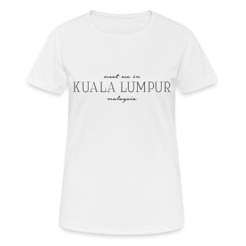 Meet me in Kuala Lumpur - Frauen T-Shirt atmungsaktiv - Weiß - Vorne - AI Model Female 172 dark (172cm)