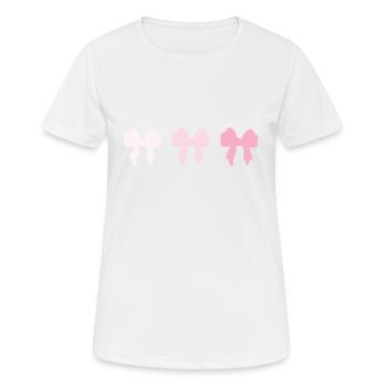 Ballet idée cadeau ruban rose silhouette - T-shirt respirant Femme - blanc - Devant - AI Model Female 172 dark (172cm)