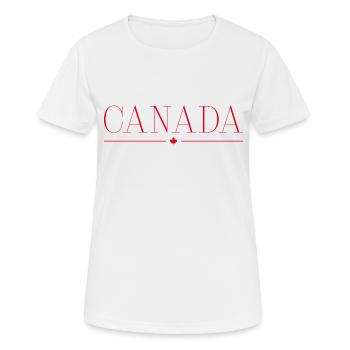 J’aime le Canada - T-shirt respirant Femme - blanc - Devant - AI Model Female 172 dark (172cm)