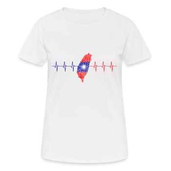 Taiwan - Frauen T-Shirt atmungsaktiv - Weiß - Vorne - AI Model Female 172 dark (172cm)