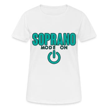 Soprano Mode On 4 - Frauen T-Shirt atmungsaktiv - Weiß - Vorne - AI Model Female 172 dark (172cm)