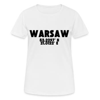 Varsovie / Varsovie - Conception avec coordonnées - T-shirt respirant Femme - blanc - Devant - AI Model Female 172 dark (172cm)