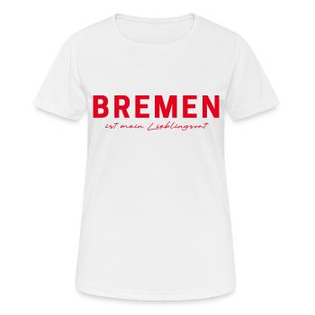 T-shirt Bremen – pour les fans et les amoureux - T-shirt respirant Femme - blanc - Devant - AI Model Female 172 dark (172cm)