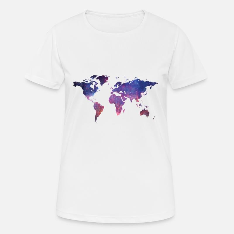 World Gift Continents Map - Women's Breathable T-Shirt - white