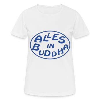 alles in buddha - Frauen T-Shirt atmungsaktiv - Weiß - Vorne - AI Model Female 172 dark (172cm)