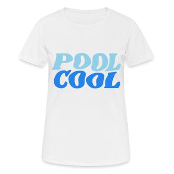 pool cool - Frauen T-Shirt atmungsaktiv - Weiß - Vorne - AI Model Female 172 dark (172cm)