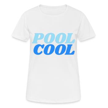 pool cool - Frauen T-Shirt atmungsaktiv - Weiß - Vorne - AI Model Female 172 dark (172cm)