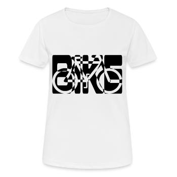 pictogramm combiné vélo cycliste - T-shirt respirant Femme - blanc - Devant - AI Model Female 172 dark (172cm)