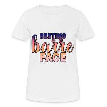 Resting Barre Face 3 - Frauen T-Shirt atmungsaktiv - Weiß - Vorne - AI Model Female 172 dark (172cm)