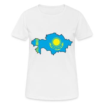 Kasachstan - Frauen T-Shirt atmungsaktiv - Weiß - Vorne - AI Model Female 172 dark (172cm)