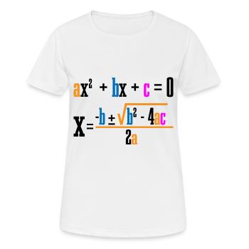 Quadratic Formula For Math Class 7 - Women's Breathable T-Shirt - white - Front - AI Model Female 172 dark (172cm)