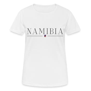 J’aime la Namibie - T-shirt respirant Femme - blanc - Devant - AI Model Female 172 dark (172cm)