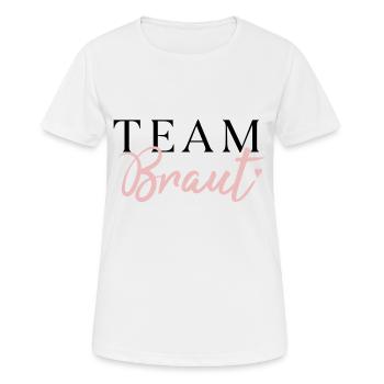 JGA Team Braut Handlettering rosa - Frauen T-Shirt atmungsaktiv - Weiß - Vorne - AI Model Female 172 dark (172cm)