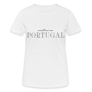 Portugal T-Shirt : Soleil, Mer, Style - T-shirt respirant Femme - blanc - Devant - AI Model Female 172 dark (172cm)
