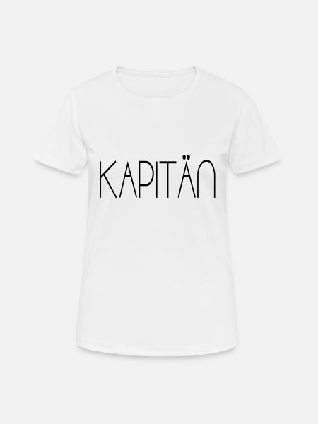 Kapitän - Frauen T-Shirt atmungsaktiv - Weiß