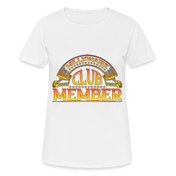 Millionaire Club Member 35 - Frauen T-Shirt atmungsaktiv - Weiß - Vorne - AI Model Female 172 dark (172cm)