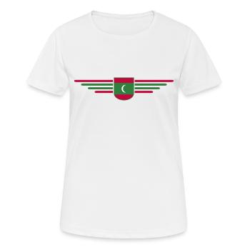 Malediven Fans: Exklusive Shirts - Frauen T-Shirt atmungsaktiv - Weiß - Vorne - AI Model Female 172 dark (172cm)