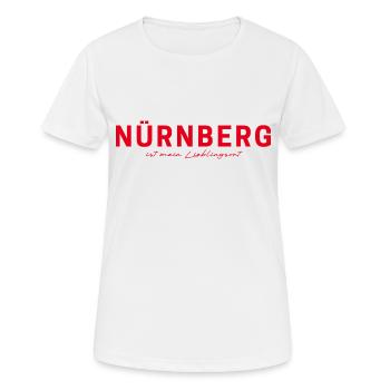 T-shirt de Nuremberg – pour les fans et les amoureux - T-shirt respirant Femme - blanc - Devant - AI Model Female 172 dark (172cm)