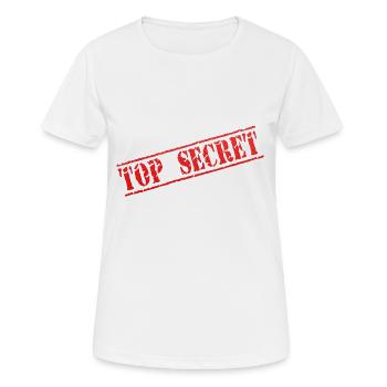 top secret J - T-shirt respirant Femme - blanc - Devant - AI Model Female 172 dark (172cm)