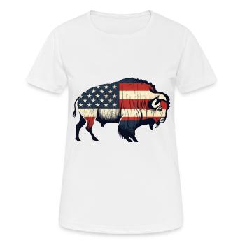 Bison - T-shirt respirant Femme - blanc - Devant - AI Model Female 172 dark (172cm)