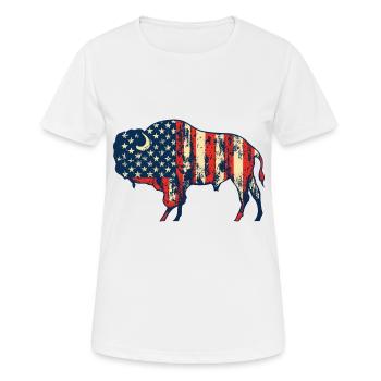 Bison - T-shirt respirant Femme - blanc - Devant - AI Model Female 172 dark (172cm)
