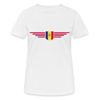 Andorra Fans T-Shirt Design - Women's Breathable T-Shirt - white - Front - AI Model Female 172 dark (172cm)