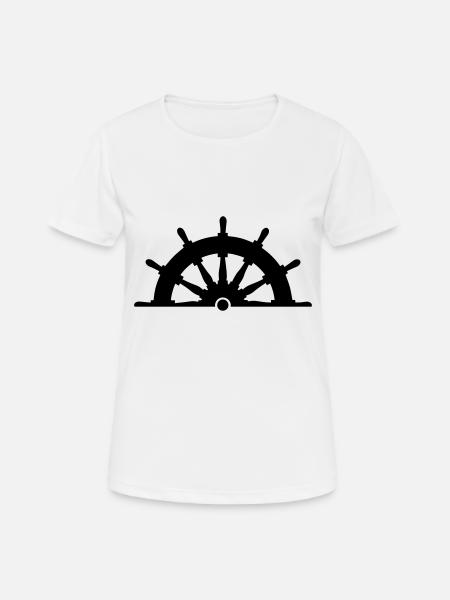 Tax wheel steer ship captain - Women's Breathable T-Shirt - white