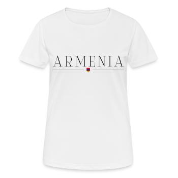 J’aime l’Arménie - T-shirt respirant Femme - blanc - Devant - AI Model Female 172 dark (172cm)